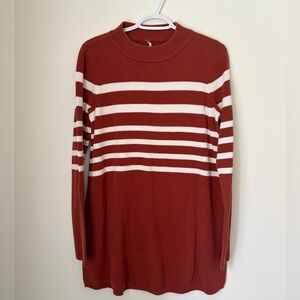 Free People Long Striped Knit Sweater